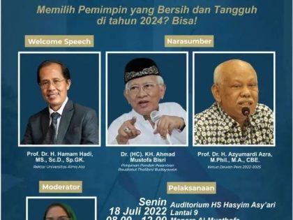 Dialog Kebangsaan “Memilih Pemimpin yang Bersih dan Tangguh di Tahun 2024? Bisa!