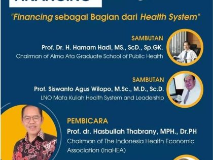 AAGSPH : Financing sebagai bagian dari Health System